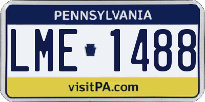 PA license plate LME1488