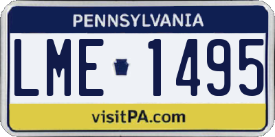 PA license plate LME1495