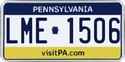 PA license plate LME1506