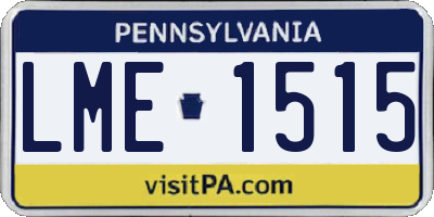 PA license plate LME1515