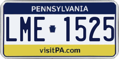 PA license plate LME1525