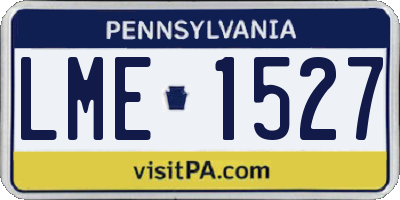 PA license plate LME1527