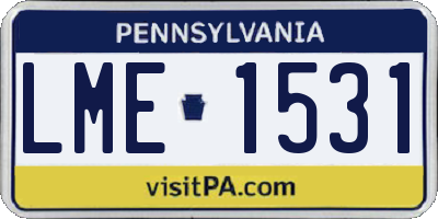 PA license plate LME1531