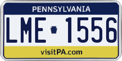 PA license plate LME1556