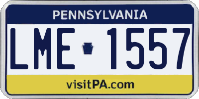 PA license plate LME1557