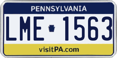 PA license plate LME1563