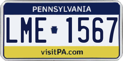 PA license plate LME1567