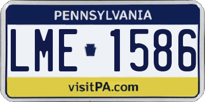 PA license plate LME1586