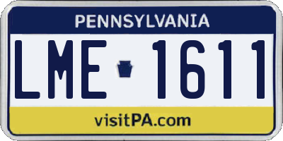 PA license plate LME1611