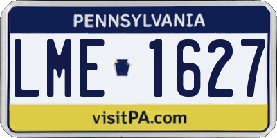 PA license plate LME1627