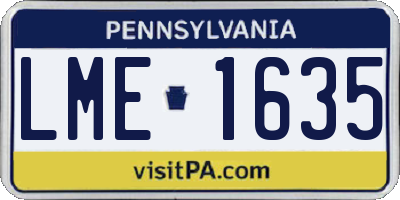 PA license plate LME1635