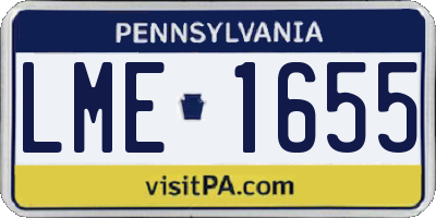 PA license plate LME1655