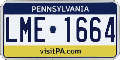 PA license plate LME1664