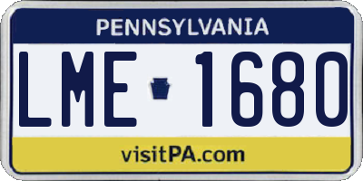 PA license plate LME1680
