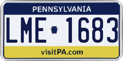 PA license plate LME1683
