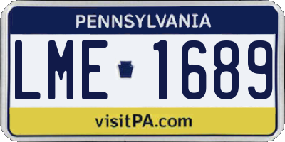 PA license plate LME1689