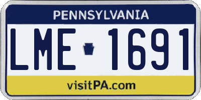 PA license plate LME1691