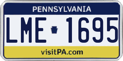PA license plate LME1695