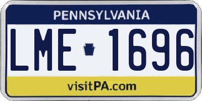 PA license plate LME1696