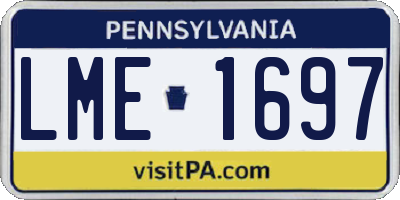 PA license plate LME1697