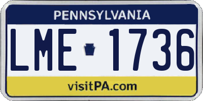 PA license plate LME1736