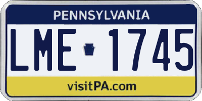 PA license plate LME1745