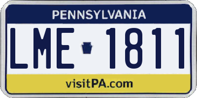 PA license plate LME1811