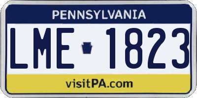 PA license plate LME1823