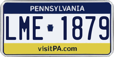 PA license plate LME1879