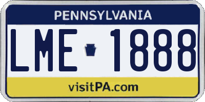 PA license plate LME1888