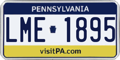 PA license plate LME1895
