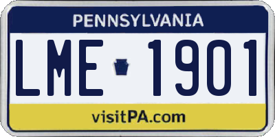 PA license plate LME1901