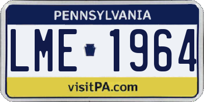 PA license plate LME1964