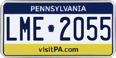 PA license plate LME2055