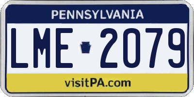 PA license plate LME2079