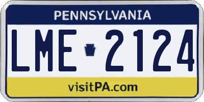 PA license plate LME2124