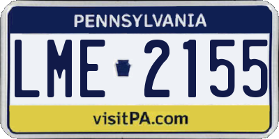 PA license plate LME2155