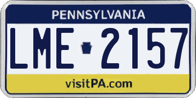 PA license plate LME2157
