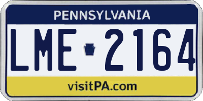 PA license plate LME2164