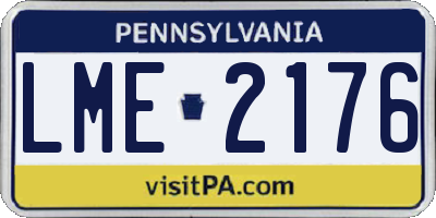 PA license plate LME2176