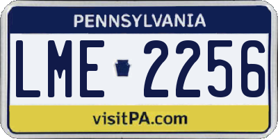 PA license plate LME2256