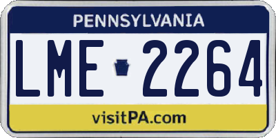 PA license plate LME2264
