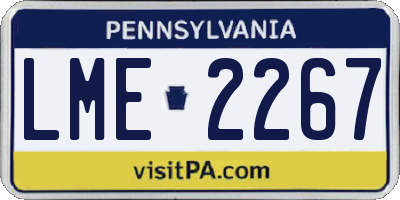 PA license plate LME2267