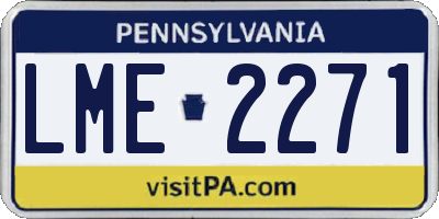 PA license plate LME2271