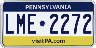 PA license plate LME2272