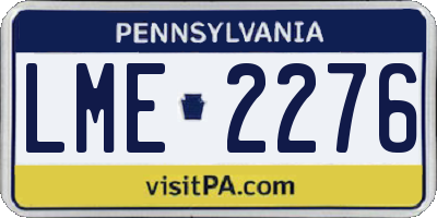 PA license plate LME2276