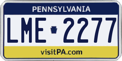 PA license plate LME2277