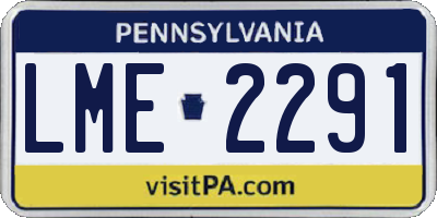 PA license plate LME2291