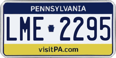 PA license plate LME2295