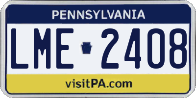 PA license plate LME2408